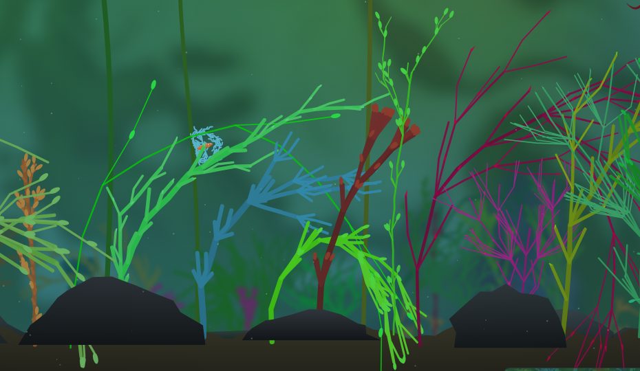Evolved plants in Gene Tank